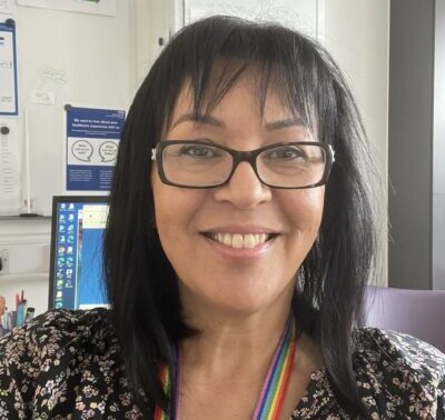 Portrait photo of Sharon Hodgson in her office.